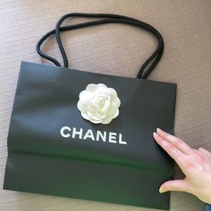 Chanel shopping paper bag with Camelia flower